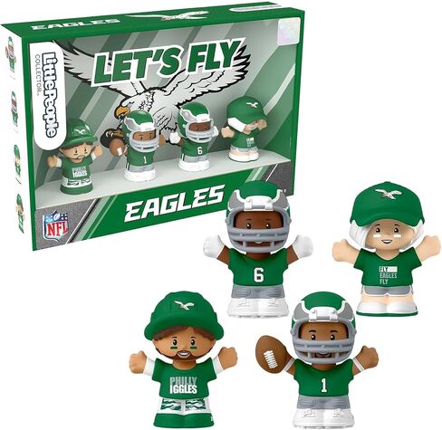 مجموعة إصدار خاص من الدوري الوطني لكرة القدم الأمريكية مرخصة رسميًا من Little People Collector Philadelphia Eagles، السلسلة 2 in Saudi Arabia