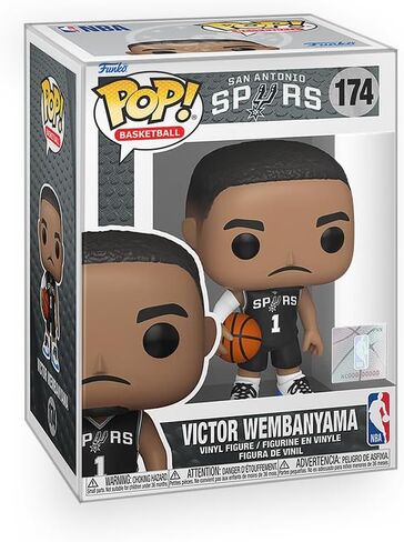 Pop Sports: Victor Wembanyama San Antonio Spurs NBA Basketball Vinyl Figure Bundle with Compatible Funko Box Protector in Saudi Arabia