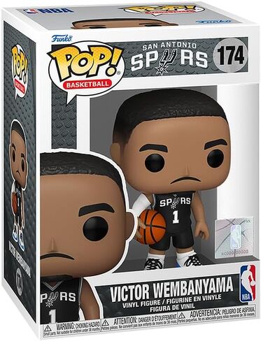 Pop Sports: Victor Wembanyama San Antonio Spurs NBA Basketball Vinyl Figure Bundle with Compatible Funko Box Protector in Saudi Arabia