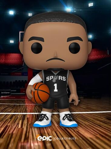 Pop Sports: Victor Wembanyama San Antonio Spurs NBA Basketball Vinyl Figure Bundle with Compatible Funko Box Protector in Saudi Arabia