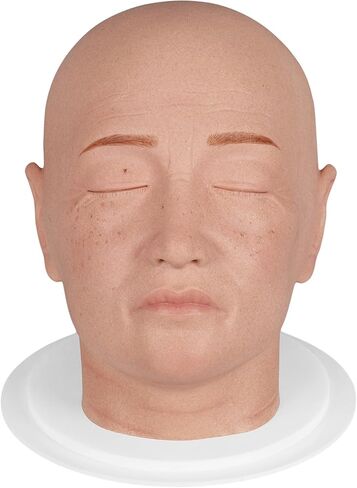 Injection Training Mannequin Face Model, Facial Injection Head Model with Ear for Micro-Plastic Teaching, Esthetician Teaching, Injection Training to Medical Student Doctor in Kuwait