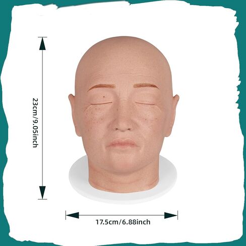 Injection Training Mannequin Face Model, Facial Injection Head Model with Ear for Micro-Plastic Teaching, Esthetician Teaching, Injection Training to Medical Student Doctor in Kuwait