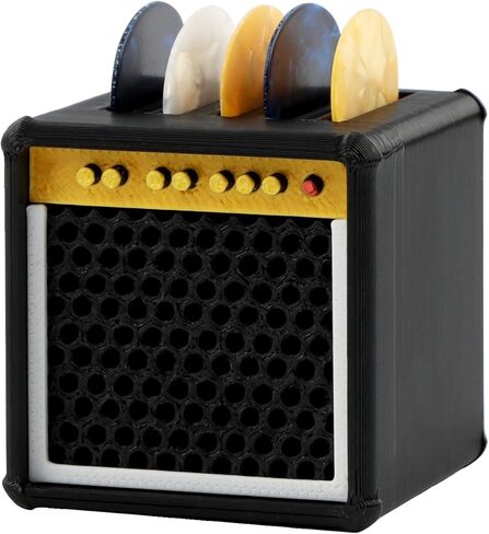 صندوق حامل اختيارات الجيتار، حامل مجداف على شكل مكبر صوت، حامل عرض اختيار الجيتار، للتخزين والعرض، للقيثارات وعازفي القيثارة وعازفي الجيتار، باستثناء المجاذيف in Kuwait