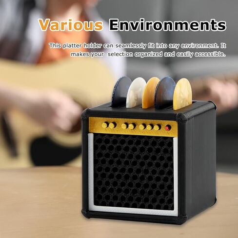 صندوق حامل اختيارات الجيتار، حامل مجداف على شكل مكبر صوت، حامل عرض اختيار الجيتار، للتخزين والعرض، للقيثارات وعازفي القيثارة وعازفي الجيتار، باستثناء المجاذيف in Kuwait