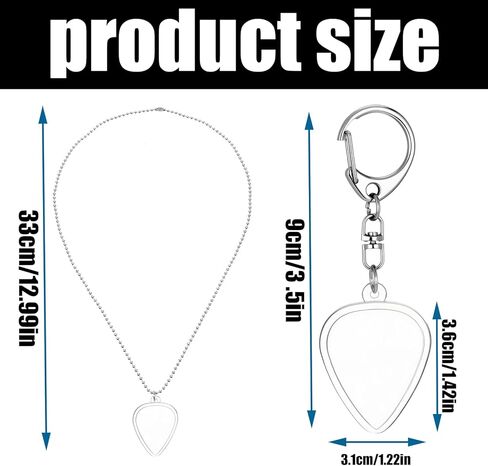 4 PCS Guitar Pick Holder, Portable Heart Shaped Clear Picks Storage Box, Keychain Necklace Cases for Standard Guitar Picks Organizer Lightweight Accessory for Musicians and Guitar Enthusiasts in Saudi Arabia