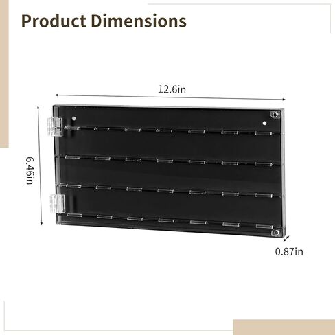 1 Pcs Acrylic Guitar Pick Display Case, 32 Slot Guitar Picks Case with Clear Lid, Guitar Pick Wall Mount Display Case 12.6 x 6.5 x 0.9 in, Black Background in Kuwait