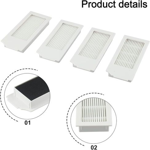 Long Lasting Filters For Healthy Homes Replacement Set For ECOVACS For DEEBOT N20N20 PLUSN20 PRO PLUS Vacuum Cleaner in Kuwait