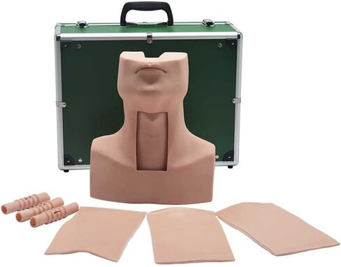 Manikin Practice Model, Cricothyroid Membrane Puncture and Tracheostomy Tube Model,Cricothyrotomy Tracheostomy Simulation Model for Hospitals, Schools, Research Centre ﻿﻿ in Saudi Arabia
