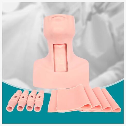 Manikin Practice Model, Cricothyroid Membrane Puncture and Tracheostomy Tube Model,Cricothyrotomy Tracheostomy Simulation Model for Hospitals, Schools, Research Centre ﻿﻿ in Saudi Arabia