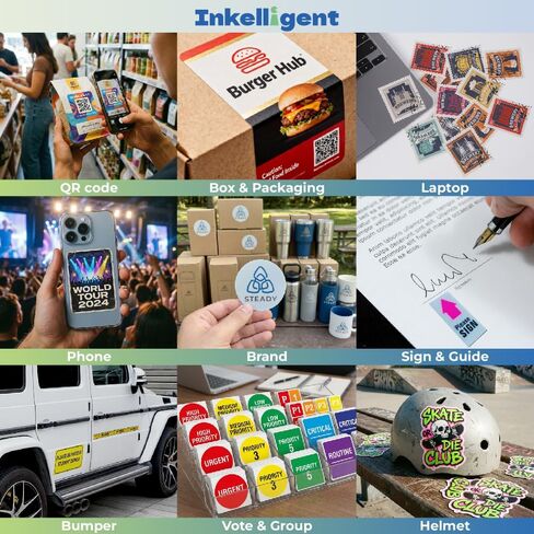 Custom Vinyl Stickers Bulk Order (Min 50 Pcs) - Personalized Business Logo Labels 1" to 10" - Waterproof Die-Cut Decals for Packaging, Laptops & Bottles - Eco-Friendly in Kuwait