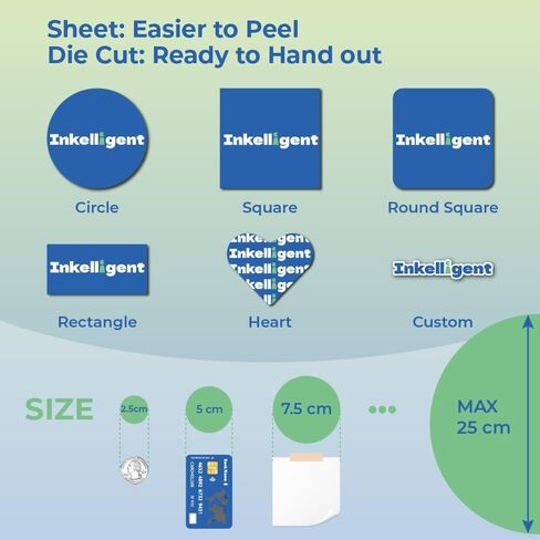 Custom Vinyl Stickers Bulk Order (Min 50 Pcs) - Personalized Business Logo Labels 1" to 10" - Waterproof Die-Cut Decals for Packaging, Laptops & Bottles - Eco-Friendly in Kuwait