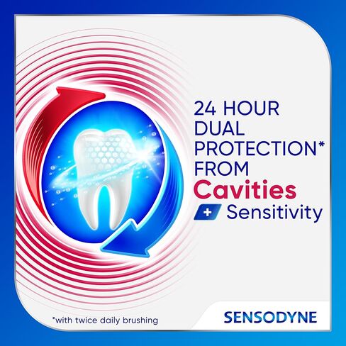 Sensodyne Cavity + Sensitivity Toothpaste, Fluoride Toothpaste for Sensitive Teeth and Cavity Protection, 2.7 oz in Kuwait