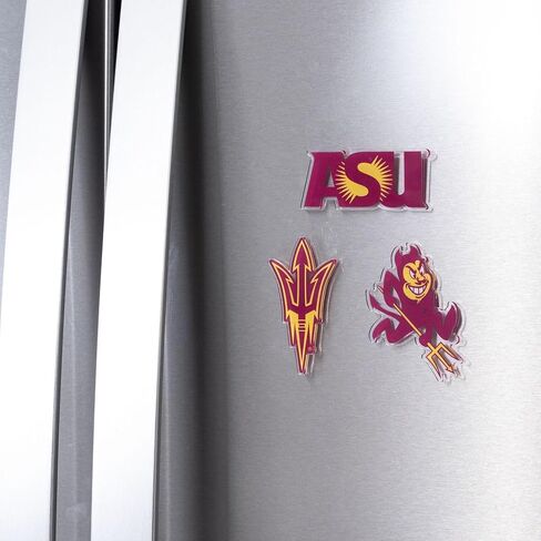 مغناطيس أكريليك لجامعة ولاية أريزونا الصحراوية، 3 عبوات من تصميم ASU Sun Devils الزخرفي مرخص رسميًا (مجموعة المغناطيس A) in Saudi Arabia