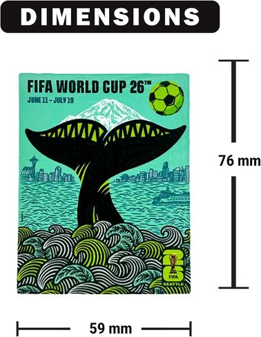مغناطيس سياتل لكأس العالم لكرة القدم - مغناطيس كأس العالم لكرة القدم مرخص رسميًا - تصميم بطولة نابض بالحياة - ثبات قوي متين - مثالي للثلاجات والخزائن وهواة الجمع in Kuwait