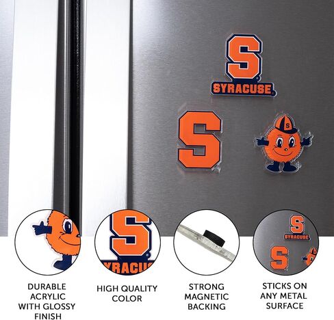 Desert Cactus Syracuse University Acrylic Magnet 3 Pack SU Orange Decorative Design Officially Licensed (Magnet Set A) in Saudi Arabia