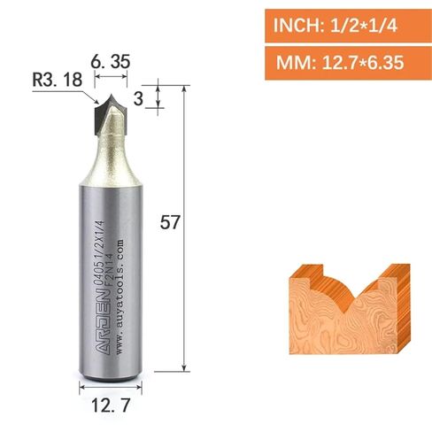 Point Cutting Round Over Bit Carbide Carving Tool Woodworking Tip Arc Edge Milling Cutter MDF Engraving Router Bit(12.7x6.35) in Saudi Arabia
