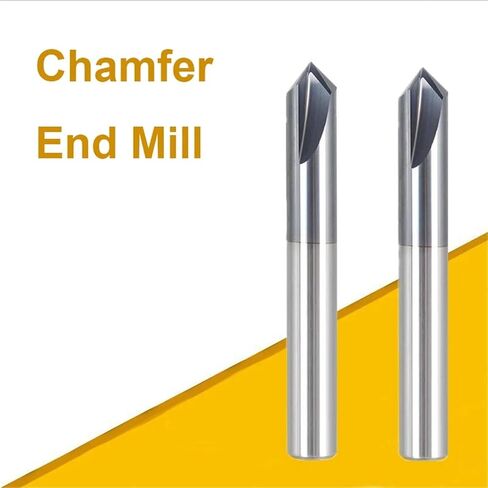 Chamfer End Mill for Caving V Groove Router Bit 60 90 120 Degree 2-12mm Carbide V Bits Engraving Milling Cutter 3 Flutes(2xD4x90deg) in Saudi Arabia