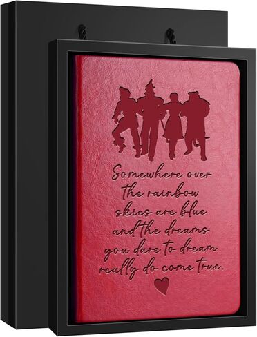 Movie Lover Gift Fairy Tale Leather Journal There's No Place Like Home Gift for Movie Lovers Wizard Inspirational Gift Dorothy Notebook (Red-no place like home) in Saudi Arabia