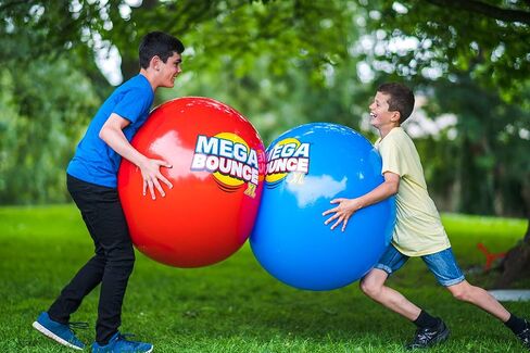 Wicked Mega Bounce XL - The World's Bounciest Inflatable Ball! Extra Large Bounce Ball for All Terrain Bounceability! Super Grip Graphics Outdoor Exercise Ball to Catch Easily. Blue or Red in Saudi Arabia