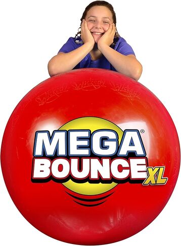 Wicked Mega Bounce XL - The World's Bounciest Inflatable Ball! Extra Large Bounce Ball for All Terrain Bounceability! Super Grip Graphics Outdoor Exercise Ball to Catch Easily. Blue or Red in Saudi Arabia