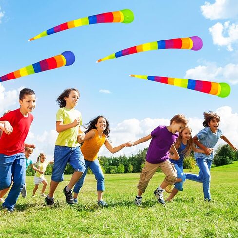 8 عبوات من كرات مذنب قوس قزح مقاس 25.6 بوصة مع ذيول طويلة، وكرات رمي ​​وإمساك ناعمة للتدريب الحسي، وتمارين التنسيق، والرياضات الخارجية in Kuwait