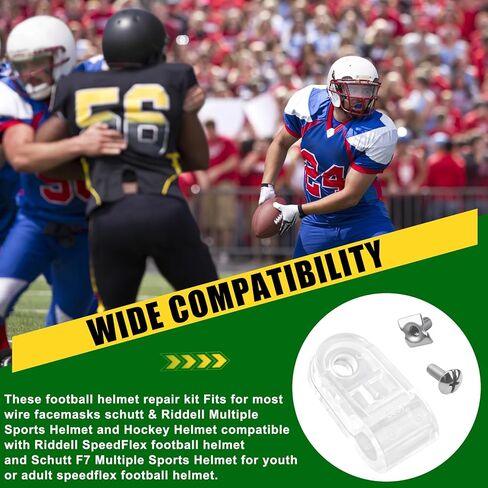 طقم إصلاح قناع الوجه لخوذة كرة القدم مناسب لخوذة Schutt f7 & Riddell الرياضية المتعددة، لخوذة كرة القدم البيسبول/Rydell للشباب، إصلاح خوذة الكرة الناعمة وغيرها in Kuwait