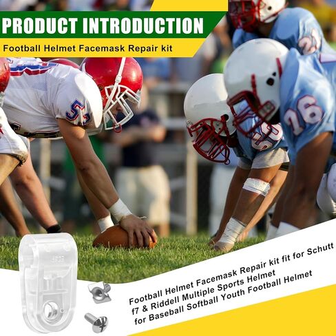 طقم إصلاح قناع الوجه لخوذة كرة القدم مناسب لخوذة Schutt f7 & Riddell الرياضية المتعددة، لخوذة كرة القدم البيسبول/Rydell للشباب، إصلاح خوذة الكرة الناعمة وغيرها in Kuwait