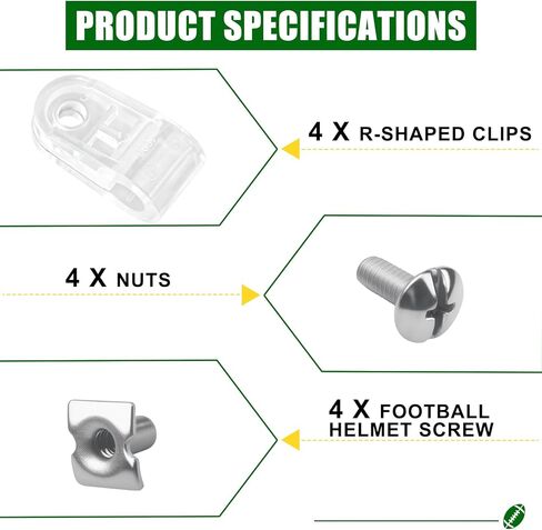 طقم إصلاح قناع الوجه لخوذة كرة القدم مناسب لخوذة Schutt f7 & Riddell الرياضية المتعددة، لخوذة كرة القدم البيسبول/Rydell للشباب، إصلاح خوذة الكرة الناعمة وغيرها in Kuwait