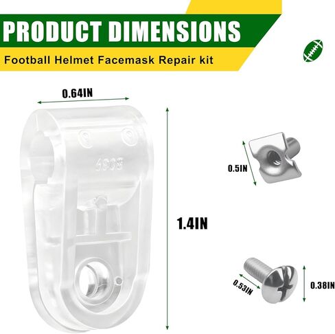 طقم إصلاح قناع الوجه لخوذة كرة القدم مناسب لخوذة Schutt f7 & Riddell الرياضية المتعددة، لخوذة كرة القدم البيسبول/Rydell للشباب، إصلاح خوذة الكرة الناعمة وغيرها in Kuwait