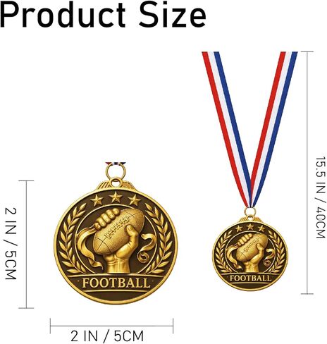 10 عبوات من ميداليات العلم لكرة القدم الذهبية مع أشرطة للرقبة in Kuwait