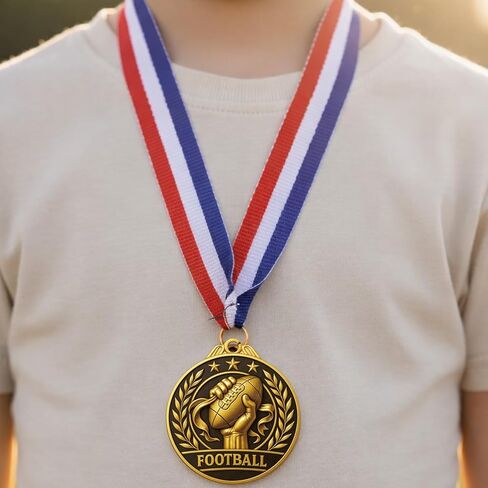 10 عبوات من ميداليات العلم لكرة القدم الذهبية مع أشرطة للرقبة in Kuwait