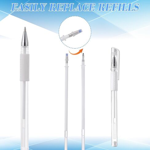 Eyebrow Microblading Marker Pen, 2 Pcs Eyebrow Microblading Marker Pens with 4 Replacement Refills & 1 Ruler, Brow Mapping Kit for Eyebrow Lip Skin Tattoo & Lamination Supplies(White) in Saudi Arabia