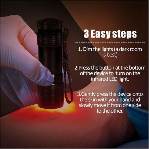 مكتشف الأوردة لكبار السن والأطفال، مصباح يدوي LED فعال لتحديد موقع الأوردة للصحة المنزلية، ضوء تربية النحل، مصباح يدوي لتتبع الدم من مسافة قريبة in Kuwait
