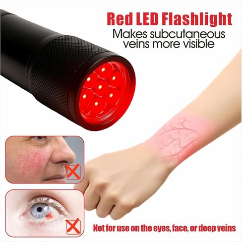 مكتشف الأوردة لكبار السن والأطفال، مصباح يدوي LED فعال لتحديد موقع الأوردة للصحة المنزلية، ضوء تربية النحل، مصباح يدوي لتتبع الدم من مسافة قريبة in Kuwait