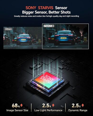Dash Cam Camera الأمامي والخلفي: شاشة تعمل باللمس 4K سيارة مع STARVIS SESSOR 5G WIFI GPS FREE 64GB بطاقة - رؤية ليلية DASHCAM مع G -SESOR LOOP التسجيل التحكم في مواقف السيارات in Kuwait