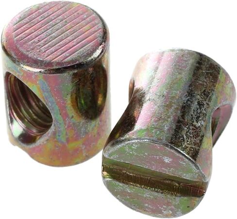 Barrel nut, Barrel Furniture 10pcs M6 Cross Dowel Slotted Nut for Beds Crib Chairs in Kuwait