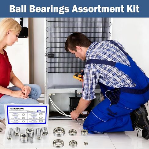 36Pcs Ball Bearings Kit-608ZZ 623ZZ 627ZZ 6000ZZ 6903ZZ 6203ZZ, Bearing Steel, Double Metal Shielded Deep Groove Bearings for 3D Printer, Skateboards in Kuwait