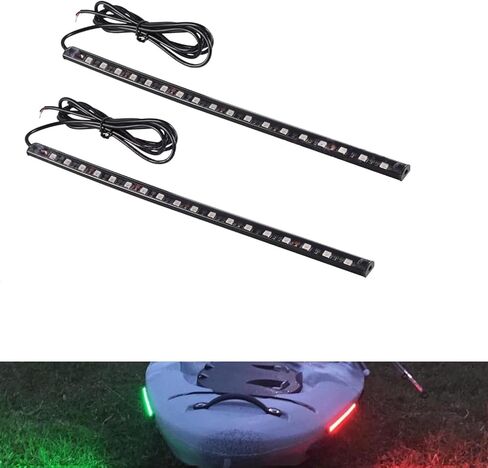 أضواء ملاحة للقوارب، أضواء ملاحة LED للقوارب - أضواء جانبية للقوس البحري باللون الأحمر والأخضر، IP67 مقاومة للماء لقوارب الكاياك والمراكب الشراعية واليخوت والصيد الليلي وركوب القوارب in Kuwait