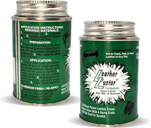 Leather Luster High Gloss Finish Shoe Cleaner Kit | Leather Cleaner and Conditioner Shoe Cleaning Kit | Restores Seals & Protects for all Type Black Leather Boots Gun Belts Holsters | Made in the USA in Saudi Arabia