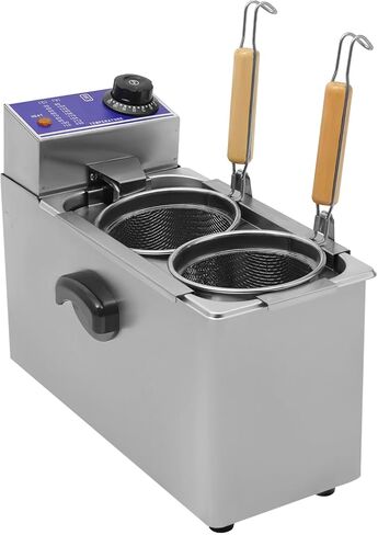 1200W Electric Pasta Cooking Machine, Commercial Pasta Cooker with 2 Noodle Filter, Noodles Pasta Boiler 110V Table Top Noodles Cooker Machine in Kuwait