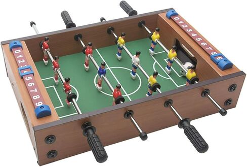 Tabletop Foosball Set, 14 inch Mini Foosball Table with 2 Balls and Manual Sliders Score Keeper, Self Assembly Indoor Outdoor Table Soccer Game for Game Rooms Parties Family Night in Kuwait