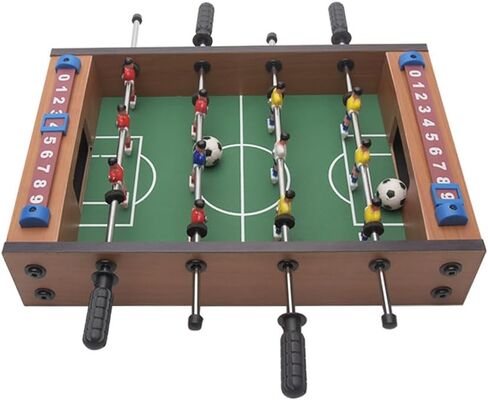 Tabletop Foosball Set, 14 inch Mini Foosball Table with 2 Balls and Manual Sliders Score Keeper, Self Assembly Indoor Outdoor Table Soccer Game for Game Rooms Parties Family Night in Kuwait