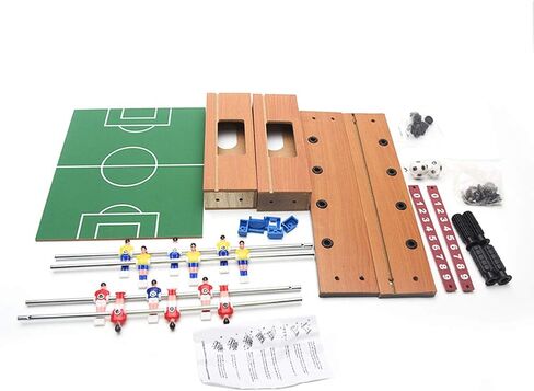Tabletop Foosball Set, 14 inch Mini Foosball Table with 2 Balls and Manual Sliders Score Keeper, Self Assembly Indoor Outdoor Table Soccer Game for Game Rooms Parties Family Night in Kuwait