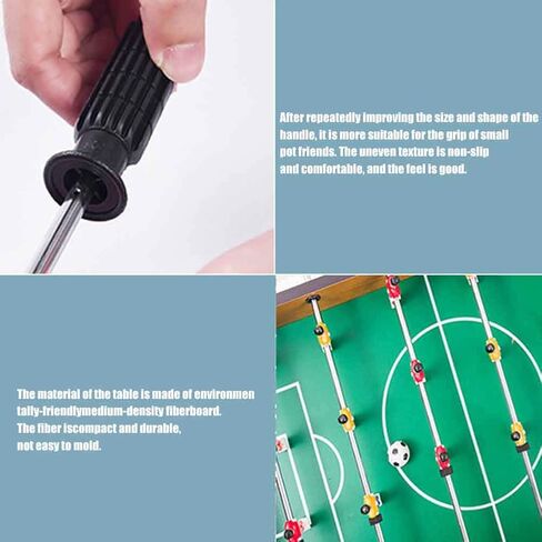 Tabletop Foosball Set, 14 inch Mini Foosball Table with 2 Balls and Manual Sliders Score Keeper, Self Assembly Indoor Outdoor Table Soccer Game for Game Rooms Parties Family Night in Kuwait