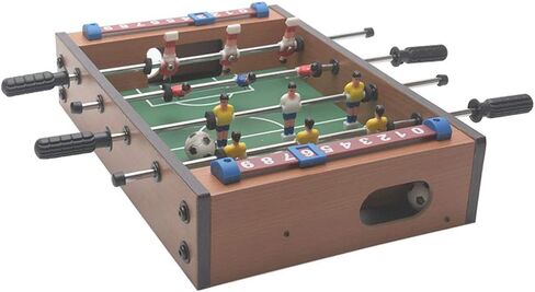 Tabletop Foosball Set, 14 inch Mini Foosball Table with 2 Balls and Manual Sliders Score Keeper, Self Assembly Indoor Outdoor Table Soccer Game for Game Rooms Parties Family Night in Kuwait