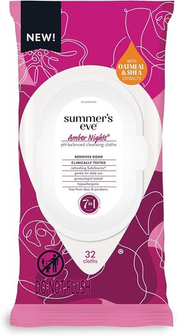 Summer's Eve Amber Nights Daily Refreshing Feminine Wipes, Removes Odor, pH Balanced, 32 count in Saudi Arabia