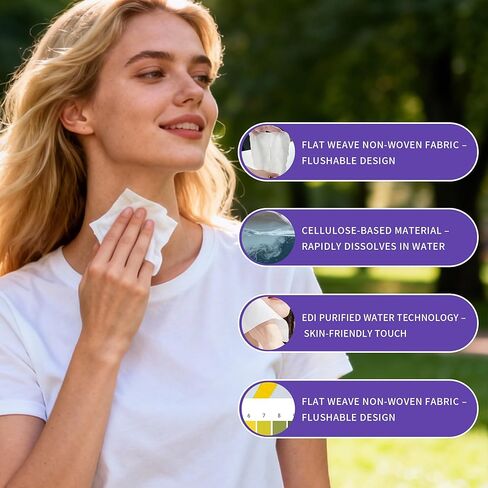 مناديل مبللة للجسم محمضة - تحكم في الرائحة لمدة 24 ساعة، درجة حموضة متوازنة لمنطقة تحت الإبطين والجسم بالكامل، تركيبة خالية من الألومنيوم ومحببة للبشرة، 80 منديلًا in Kuwait