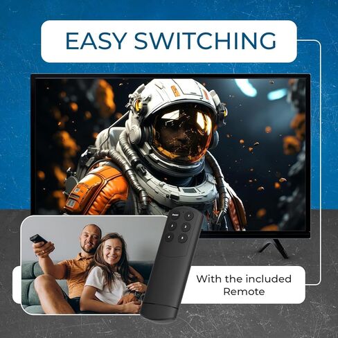 OREI 4K HDMI Switch 5 in 1 Out – HDMI Switch with Remote 4K@60hz with HDR, Dolby, DTS & 3D - 18Gbps Switcher - for PS5/4, Xbox, Roku, Fire TV in Saudi Arabia