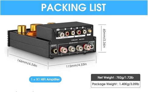 HiFi GE5654 مُضخّم صوت ستيريو 5.0 استقبال مكبر للصوت مم فونو مكبر كهربائي للقرص الدوار X-HD 160 واط + 160 واط in Saudi Arabia