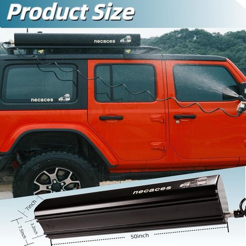 4.5Gallon Pressurized Water Tank,Portable Aluminum Camping Shower Water Storage with Spray Hose for Overland Off-Road Vehicles, Pick-up Trucks,Outdoor Activities Water Supply. in Kuwait